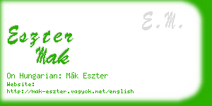 eszter mak business card